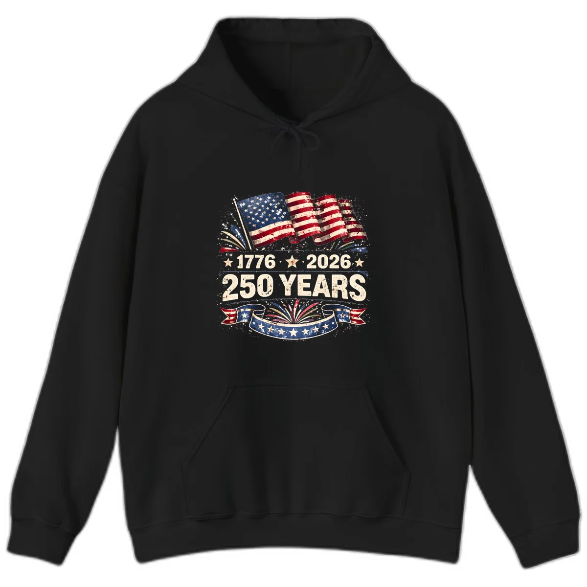 America's 250th Anniversary Hoodie in Black