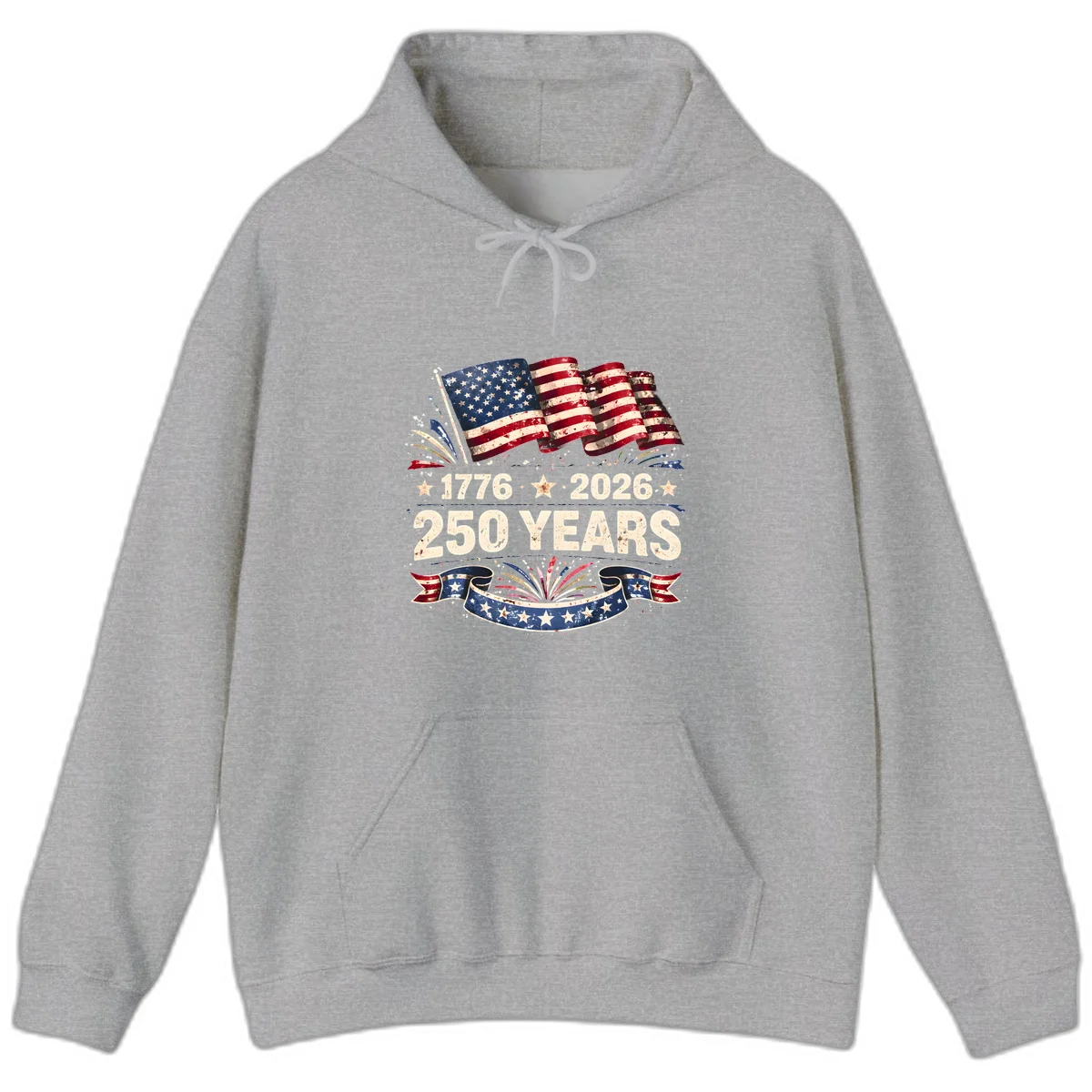 America's 250th Anniversary Hoodie in Sport Grey