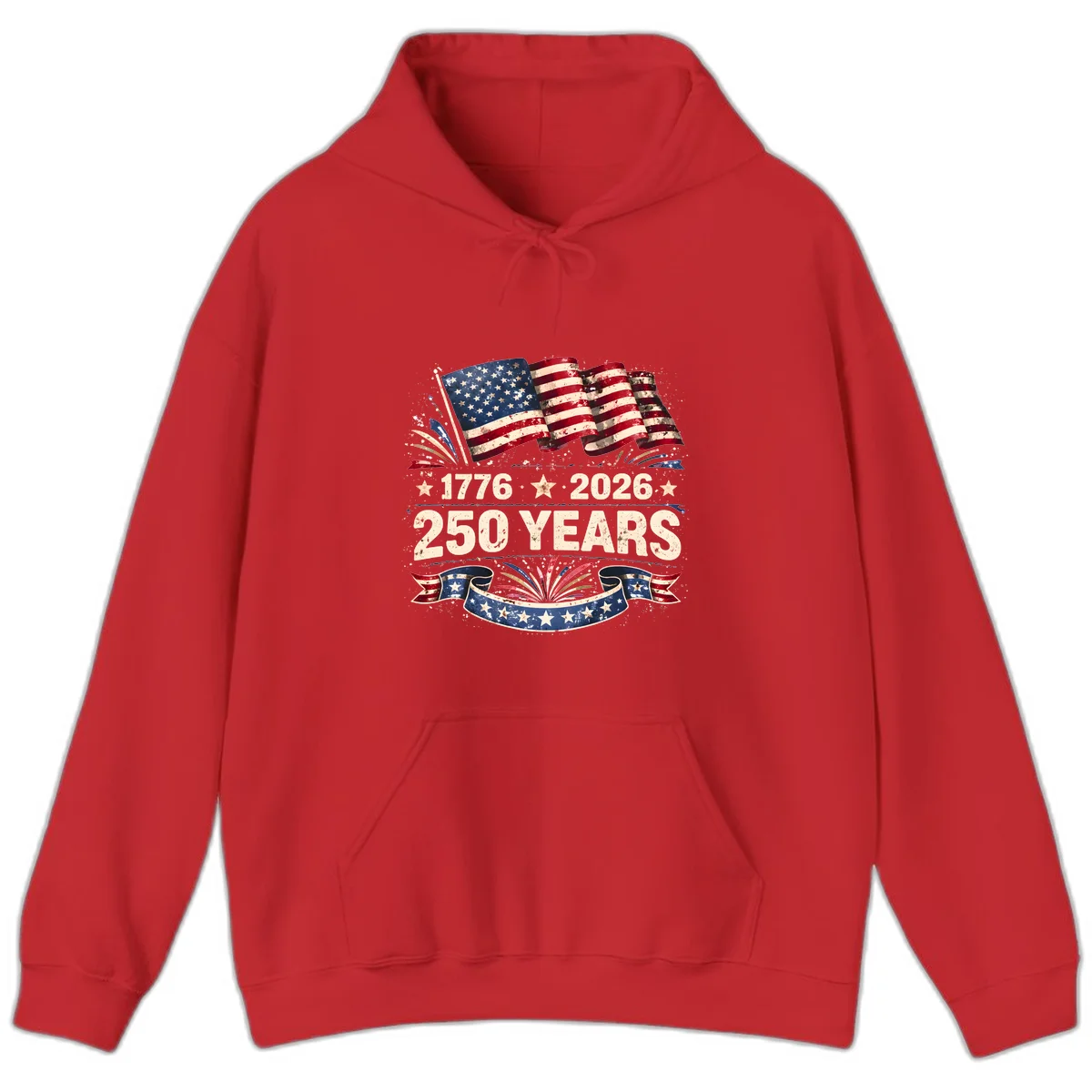 America's 250th Anniversary Hoodie in Red