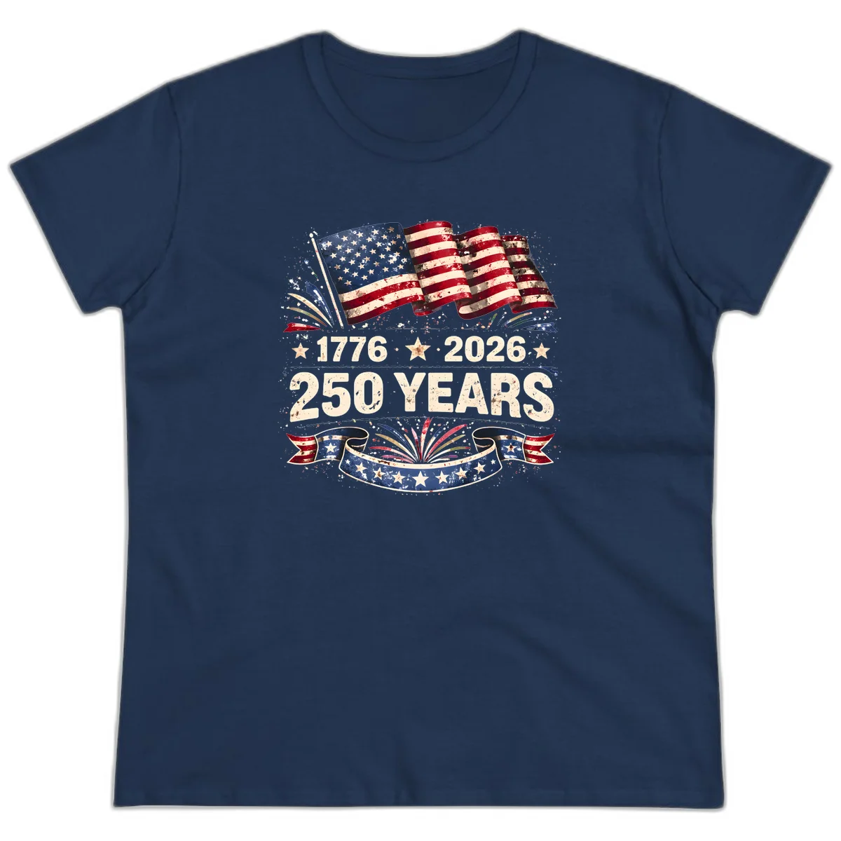 America's 250th Anniversary Ladies Tee in Navy