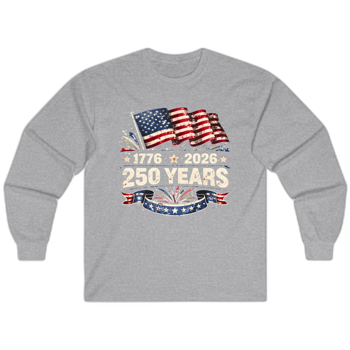 America's 250th Anniversary Long Sleeve in Sport Grey