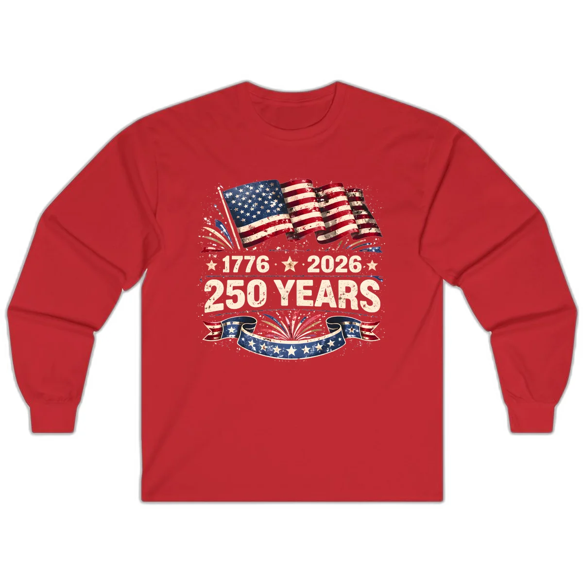 America's 250th Anniversary Long Sleeve in Red