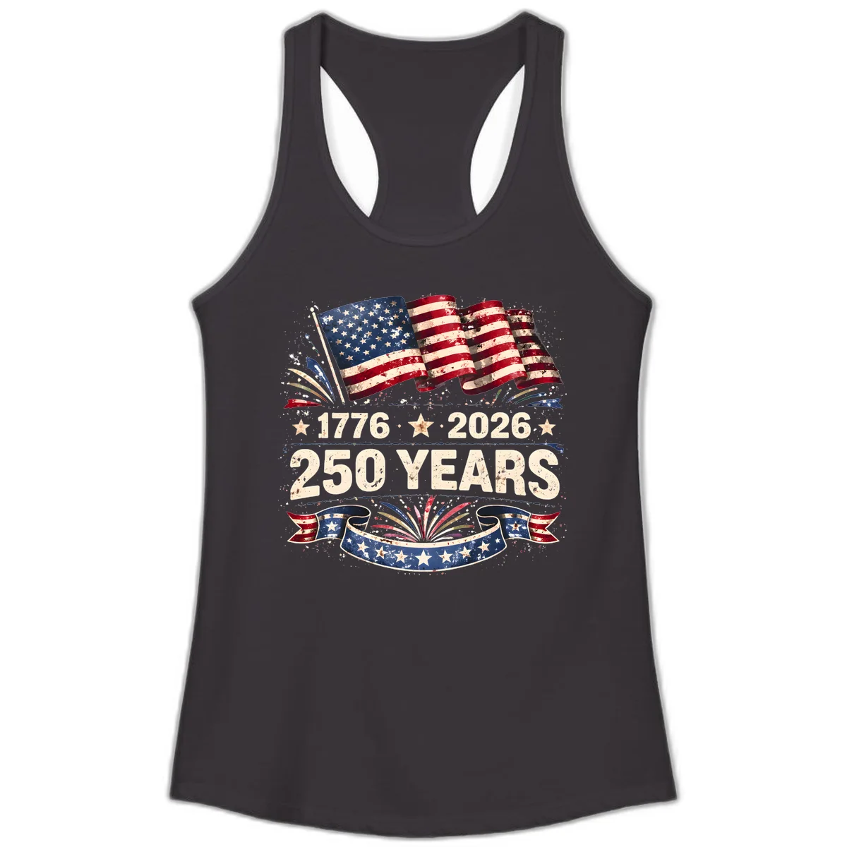 America's 250th Anniversary Ladies Tank in Black