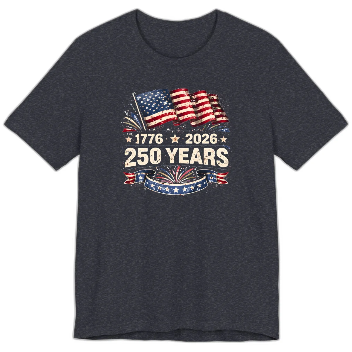 America's 250th Anniversary Premium T-Shirt in Heather Navy