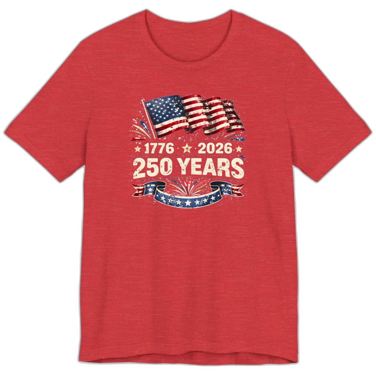 America's 250th Anniversary Premium T-Shirt in Heather Red