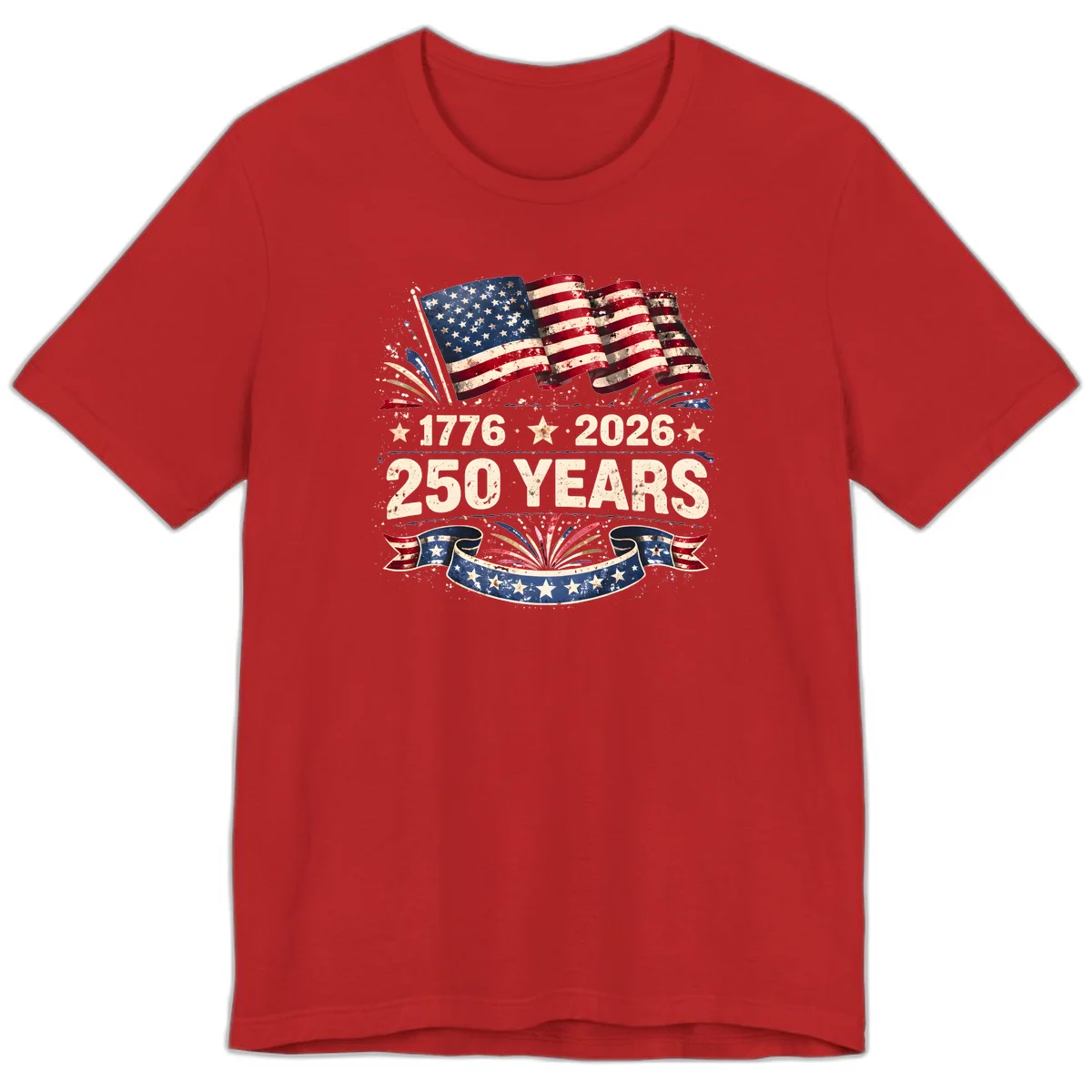 America's 250th Anniversary Premium T-Shirt in Red