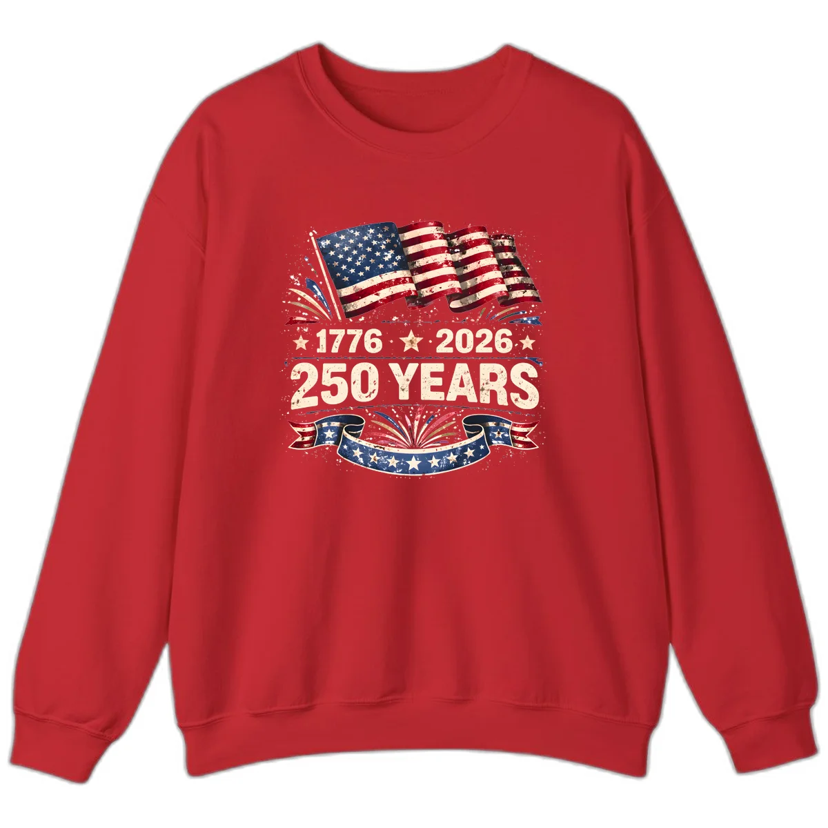 America's 250th Anniversary Sweatshirt in Red