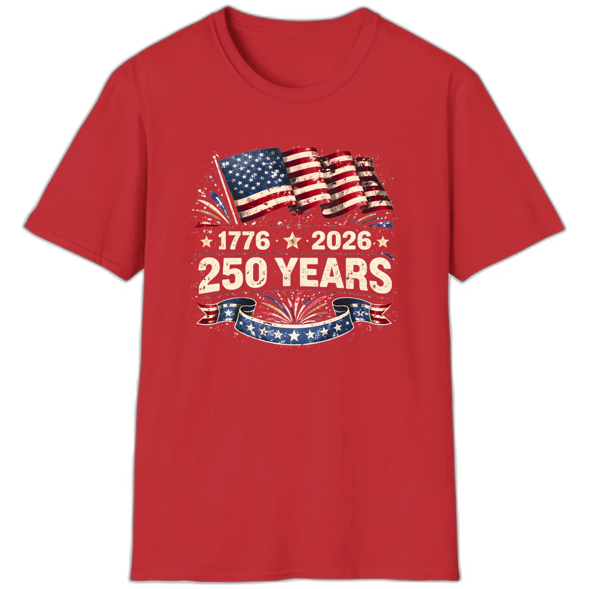 America's 250th Anniversary T-Shirt in Red