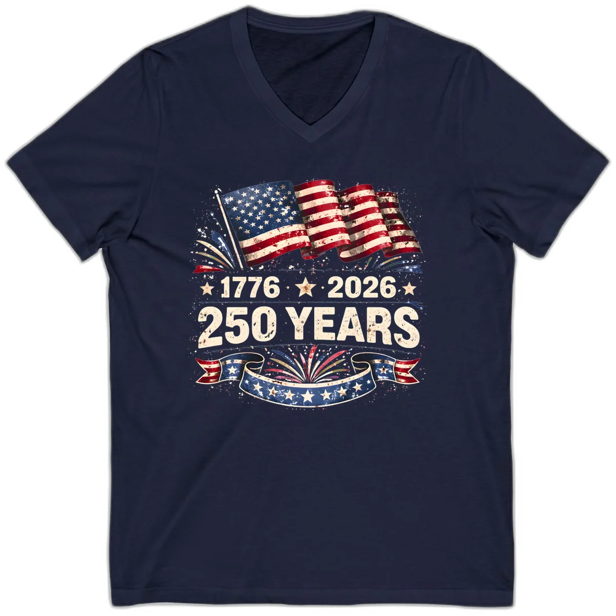 America's 250th Anniversary V-Neck in Navy