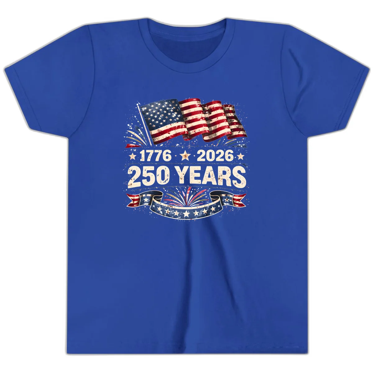 America's 250th Anniversary Youth T-Shirt in True Royal