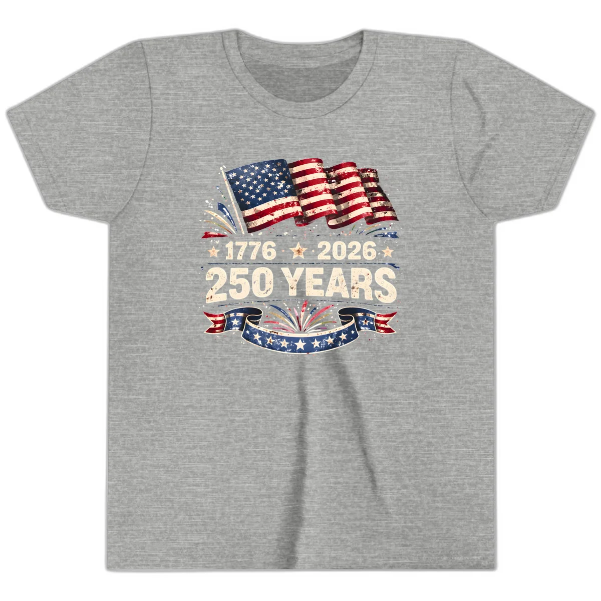 America's 250th Anniversary Youth T-Shirt in Athletic Heather