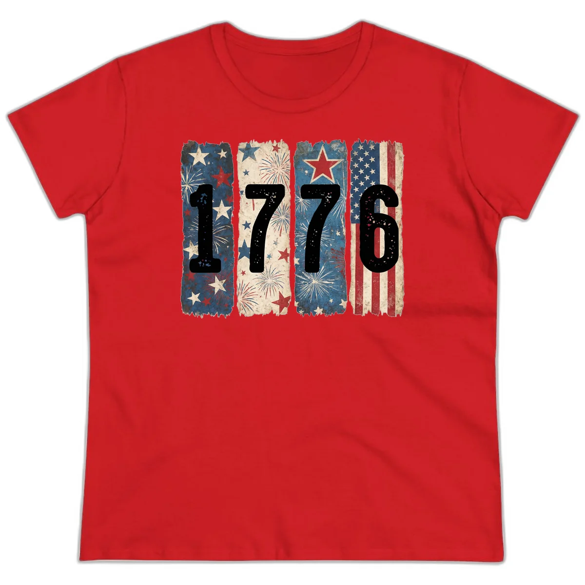 America 250th 1776 Heritage Ladies Tee in Red