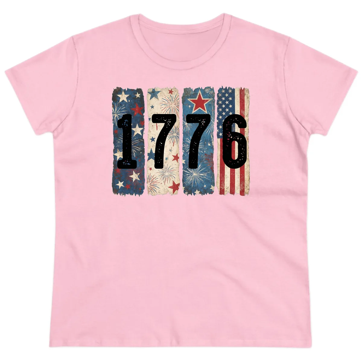 America 250th 1776 Heritage Ladies Tee in Light Pink