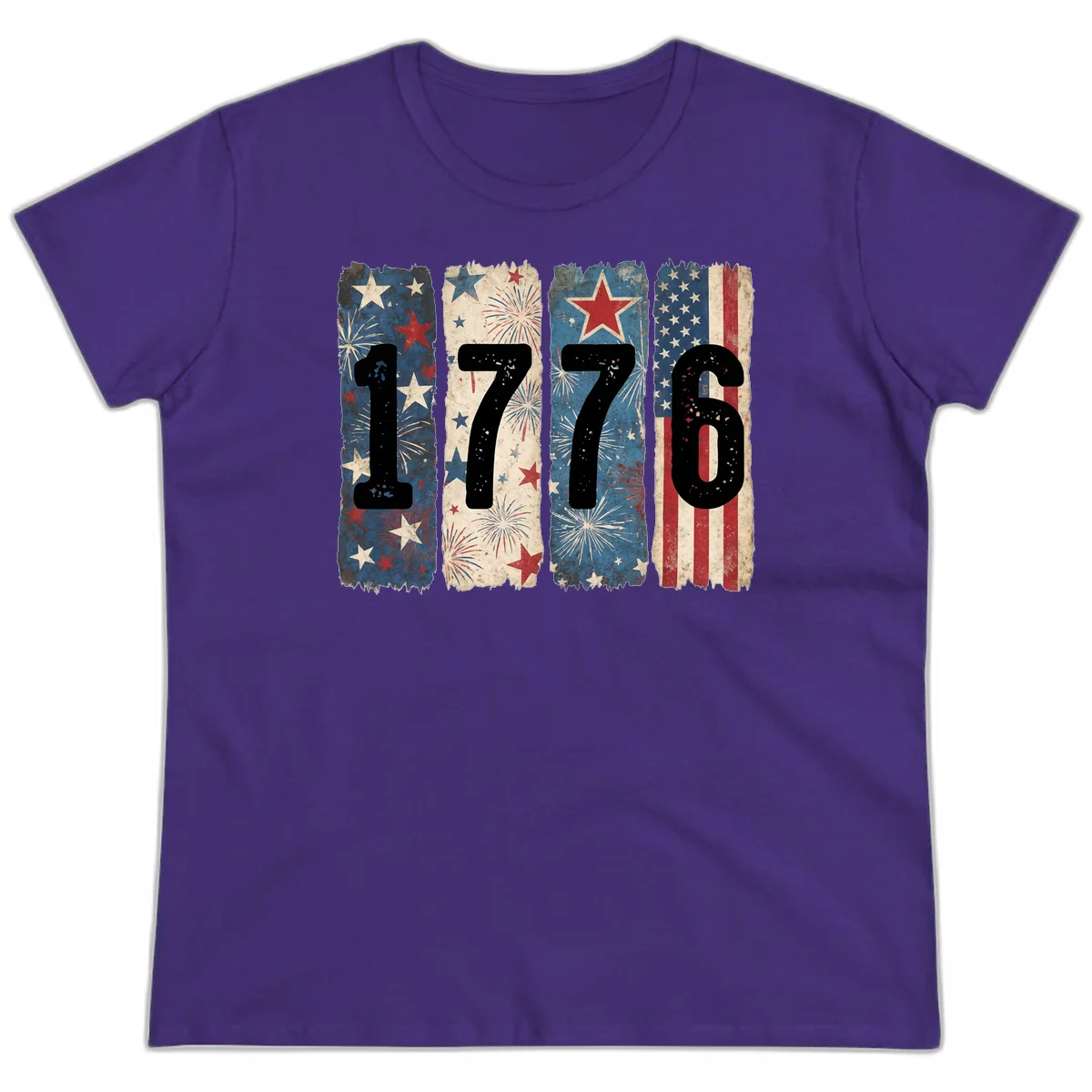 America 250th 1776 Heritage Ladies Tee in Purple
