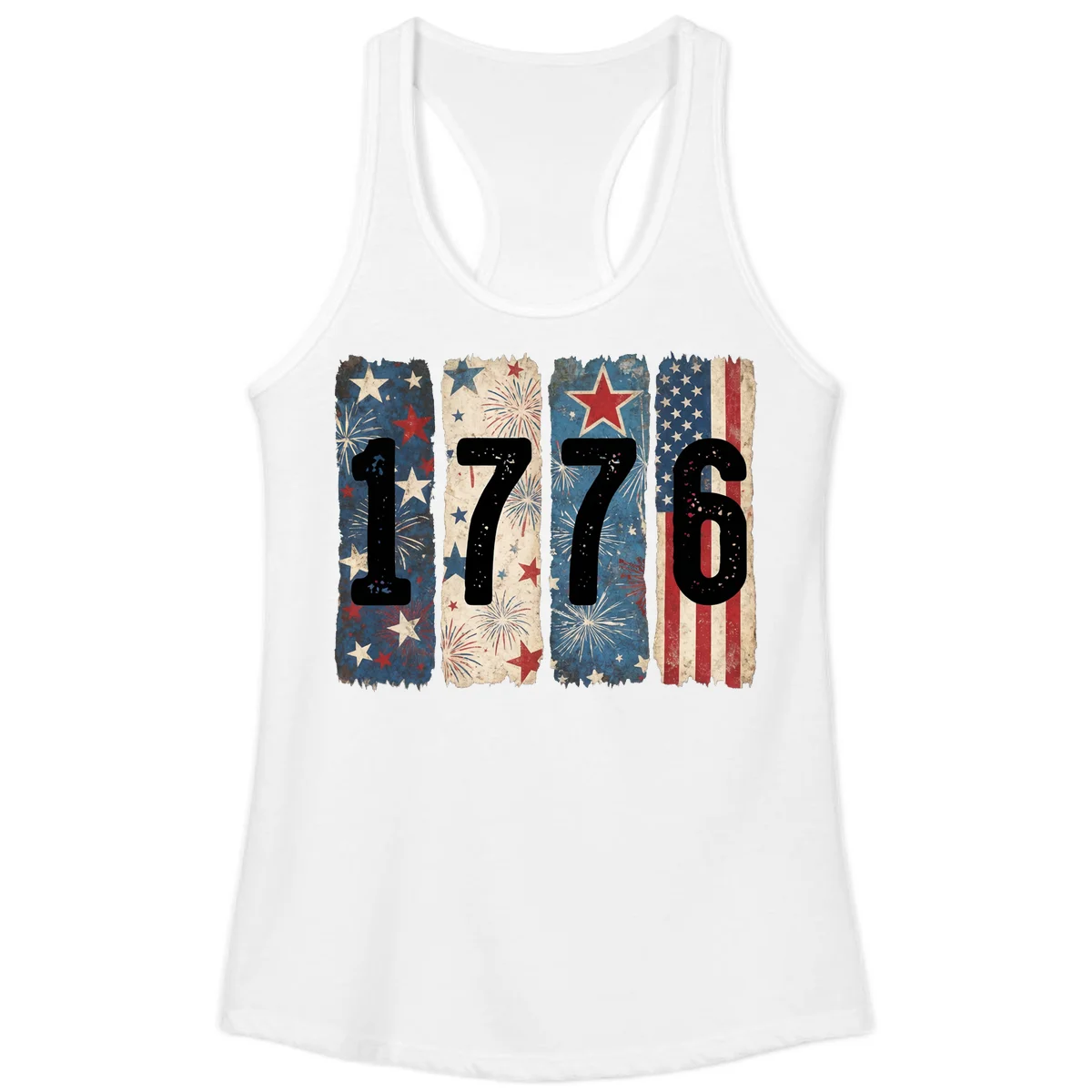 America 250th 1776 Heritage Ladies Tank in White