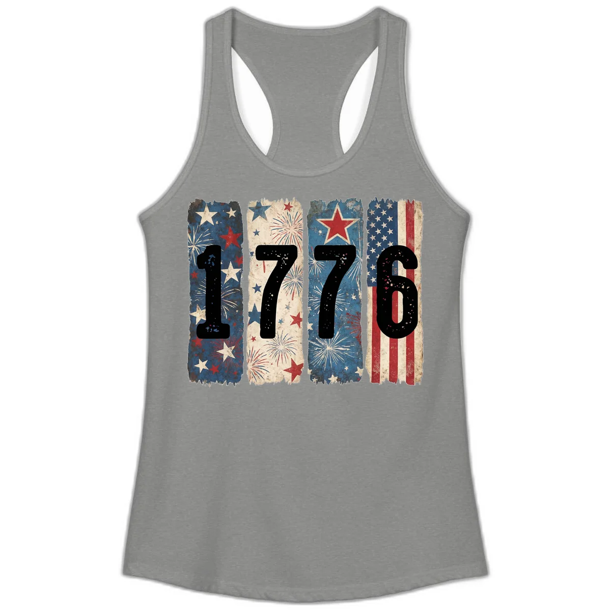 America 250th 1776 Heritage Ladies Tank in Heather Grey