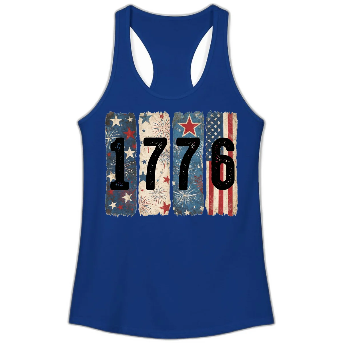 America 250th 1776 Heritage Ladies Tank in Solid Royal