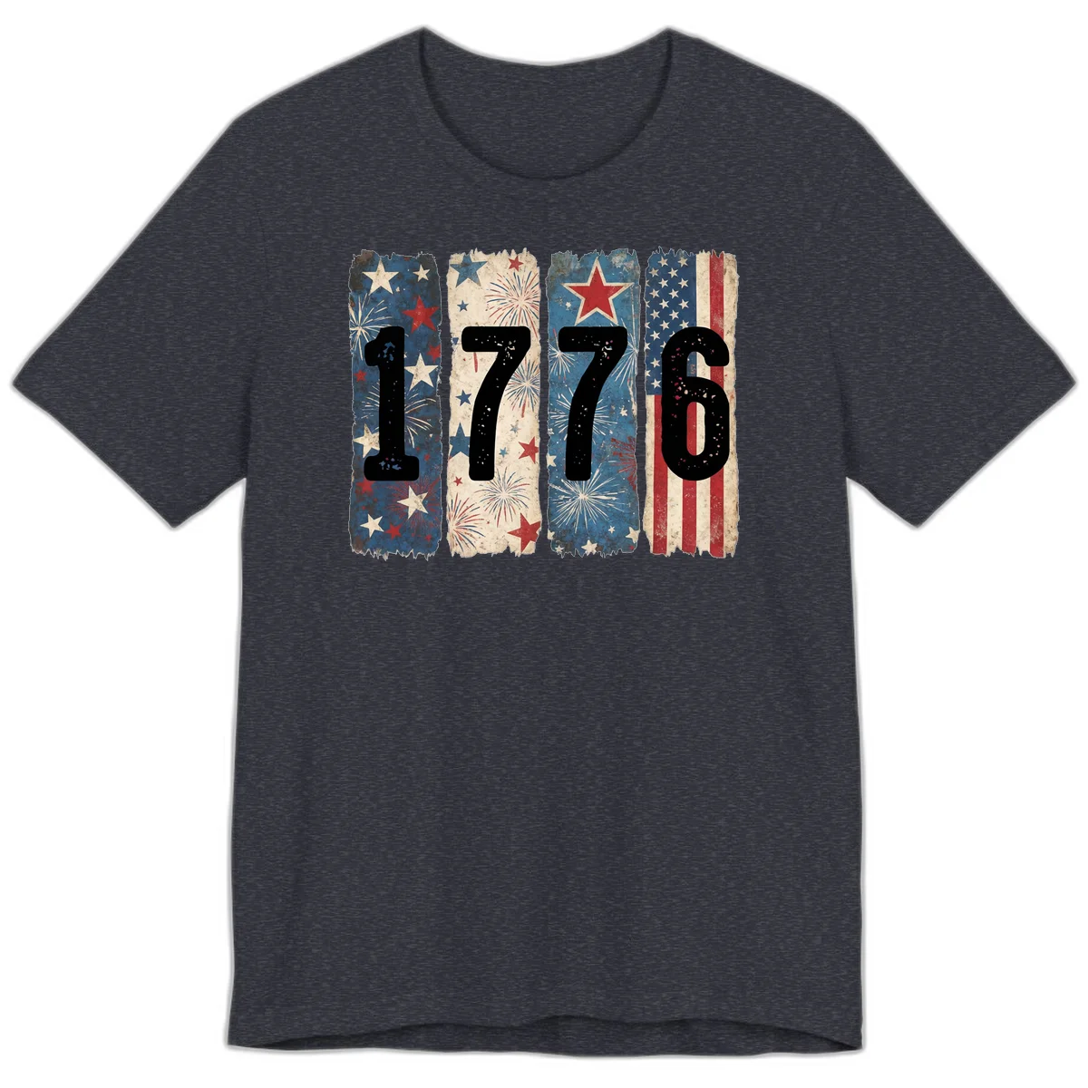 America 250th 1776 Heritage Premium T-Shirt in Heather Navy