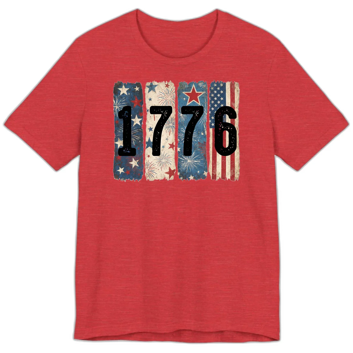 America 250th 1776 Heritage Premium T-Shirt in Heather Red