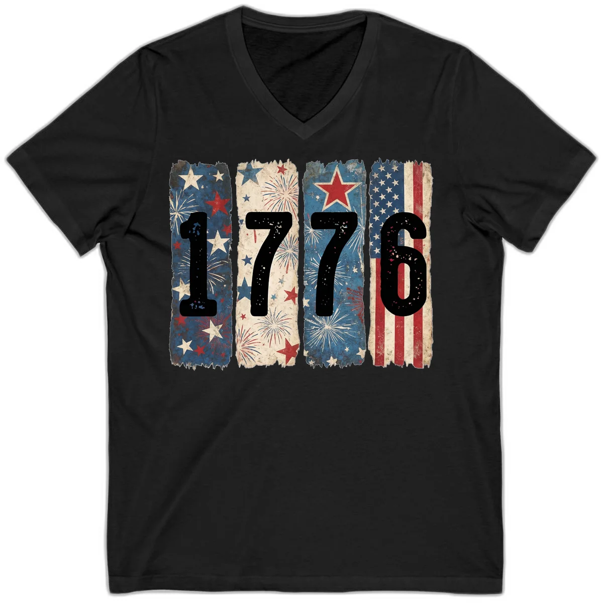 America 250th 1776 Heritage V-Neck in Black