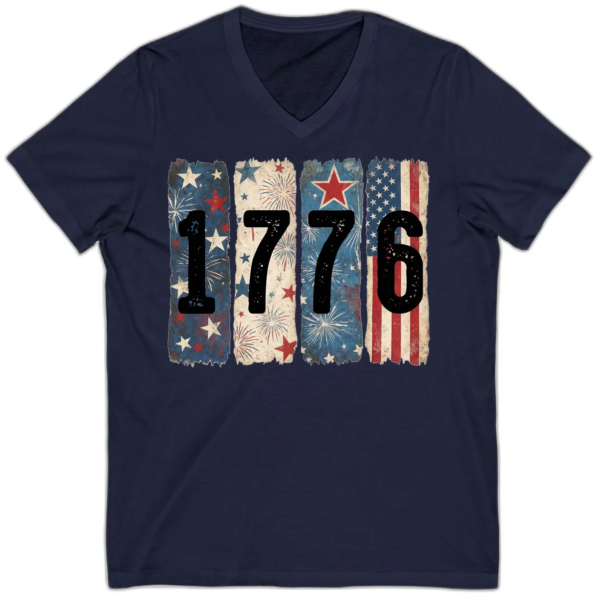 America 250th 1776 Heritage V-Neck in Navy