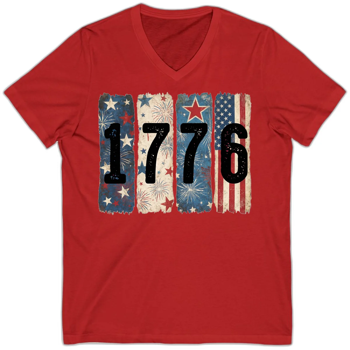 America 250th 1776 Heritage V-Neck in Red