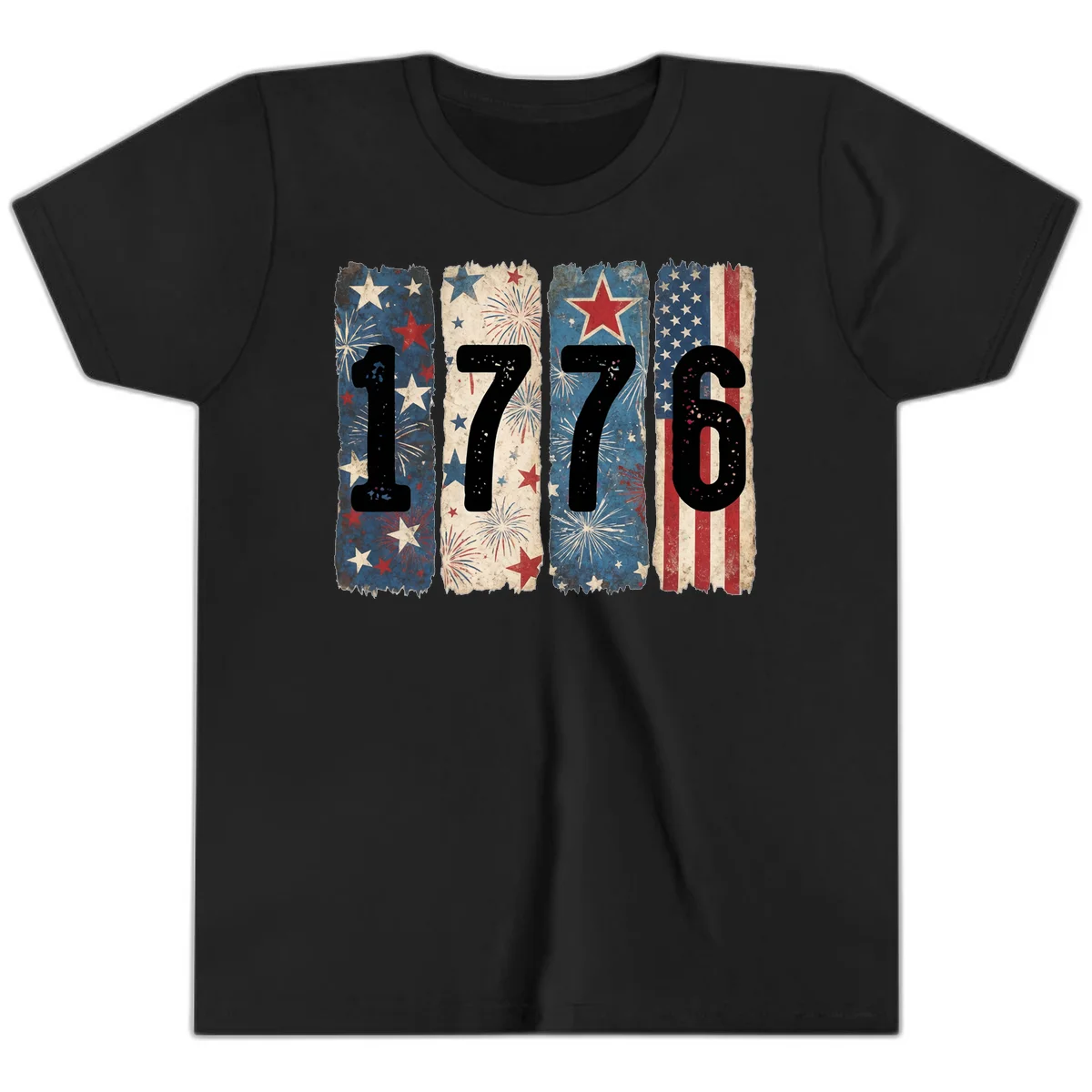 America 250th 1776 Heritage Youth T-Shirt in Black