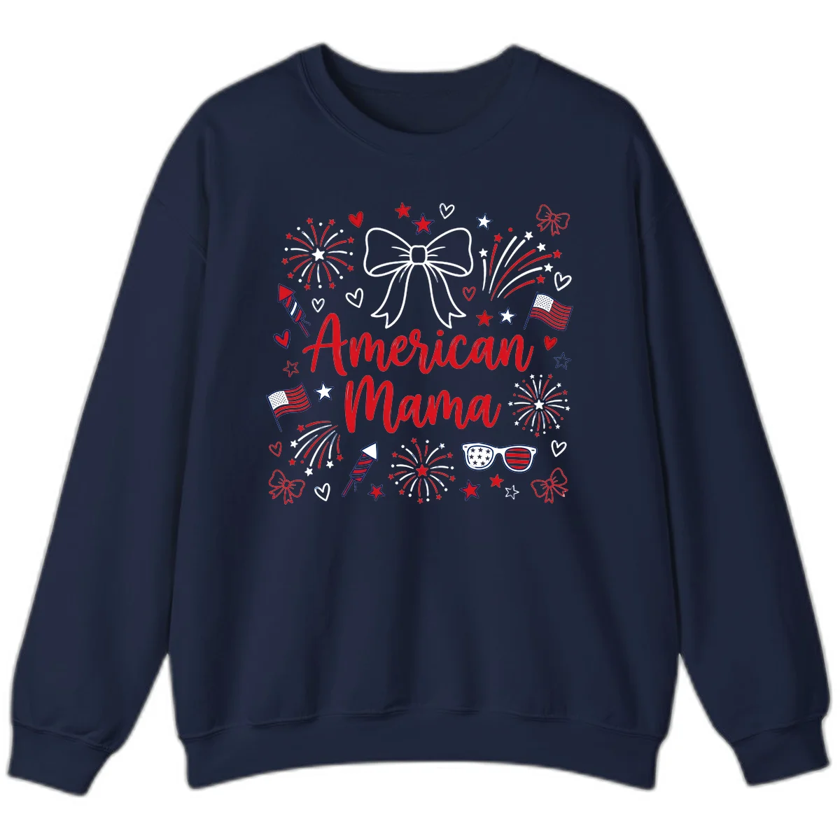 American Mama Patriotic Celebration Sweatshirt in Navy
