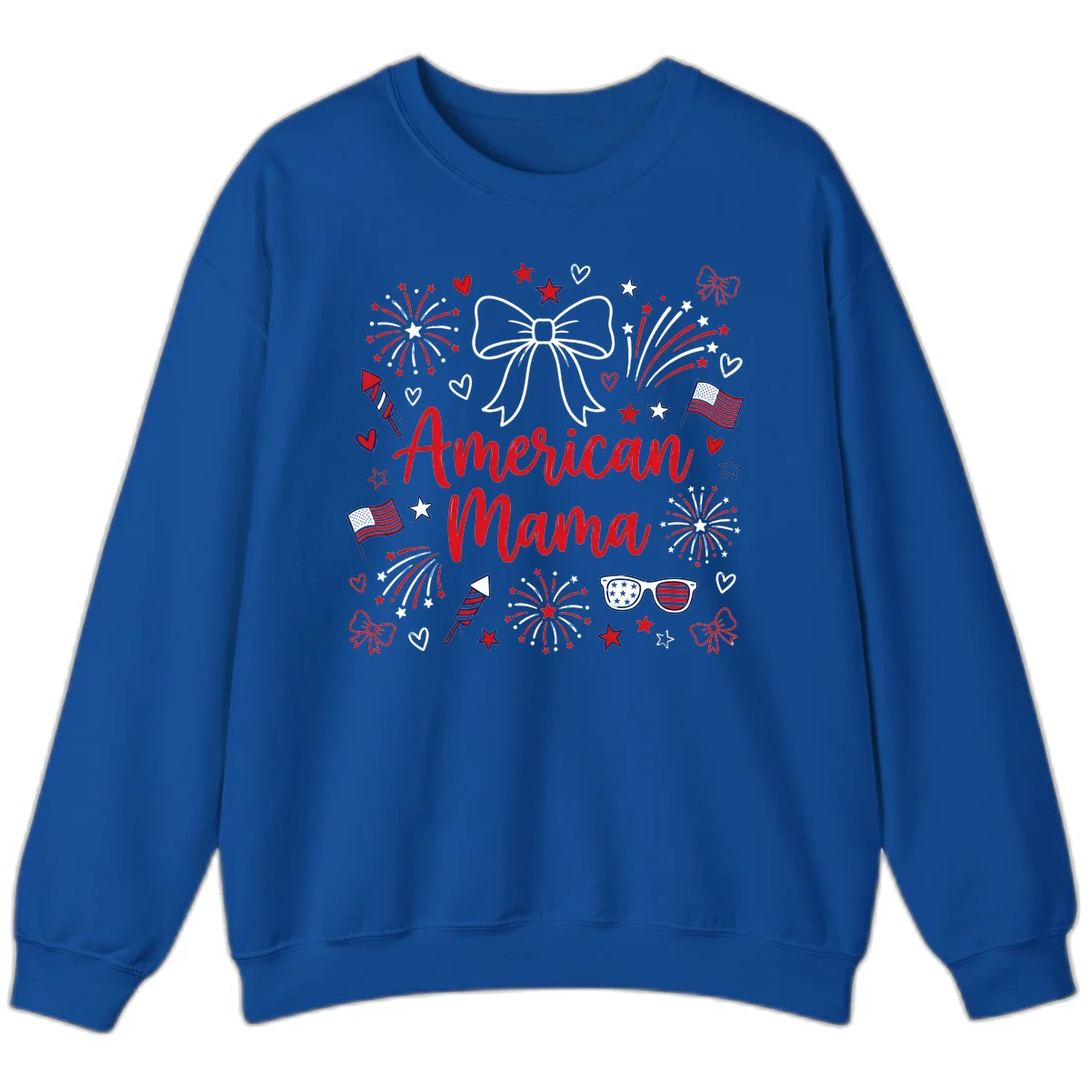American Mama Patriotic Celebration Sweatshirt in Royal