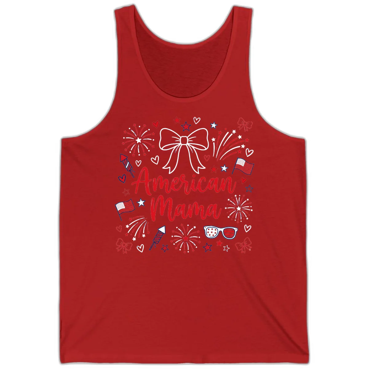 American Mama Patriotic Celebration Tank in Red