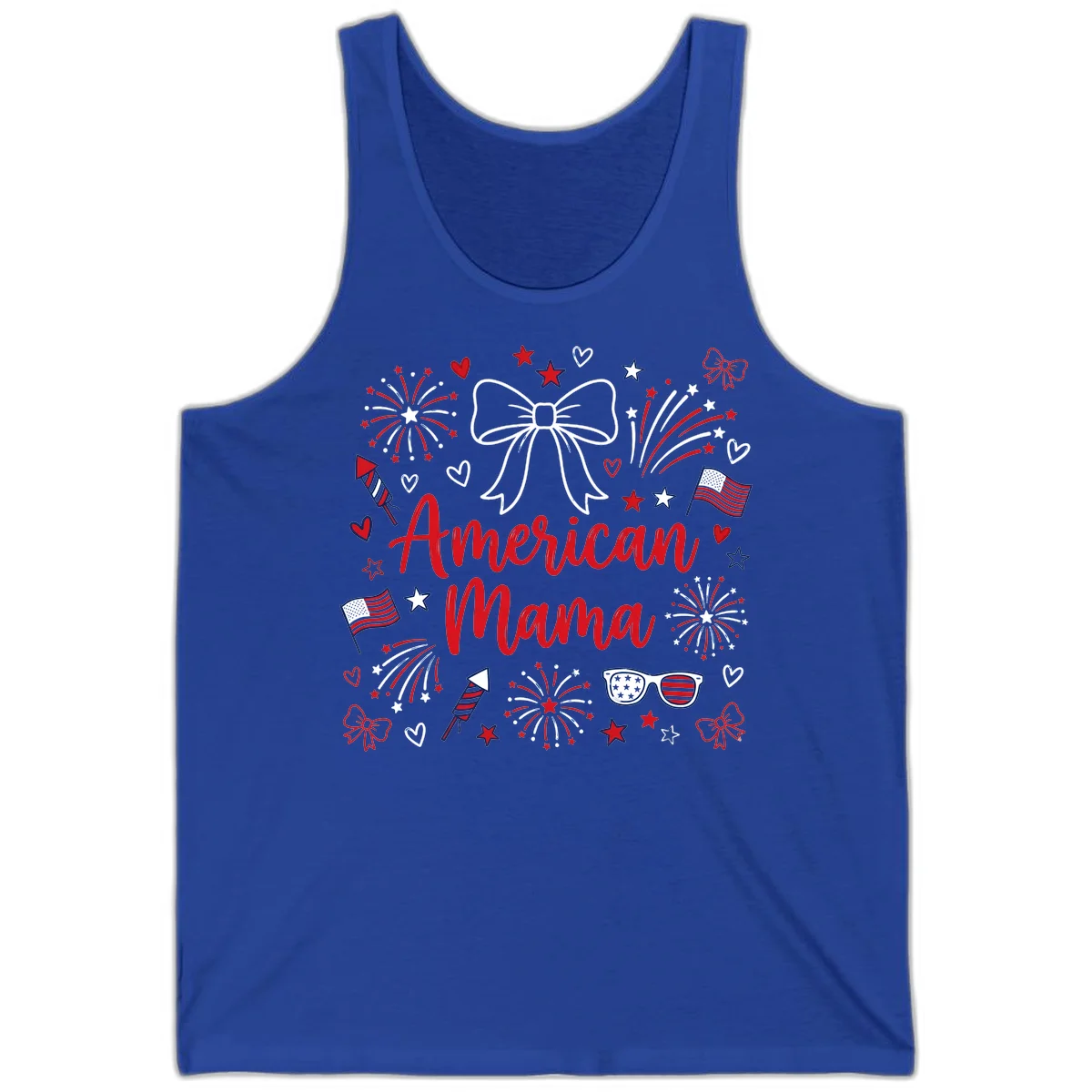 American Mama Patriotic Celebration Tank in True Royal