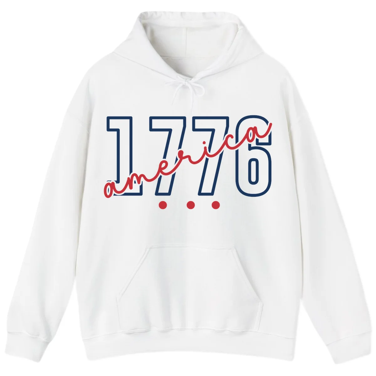America Script Hoodie in White