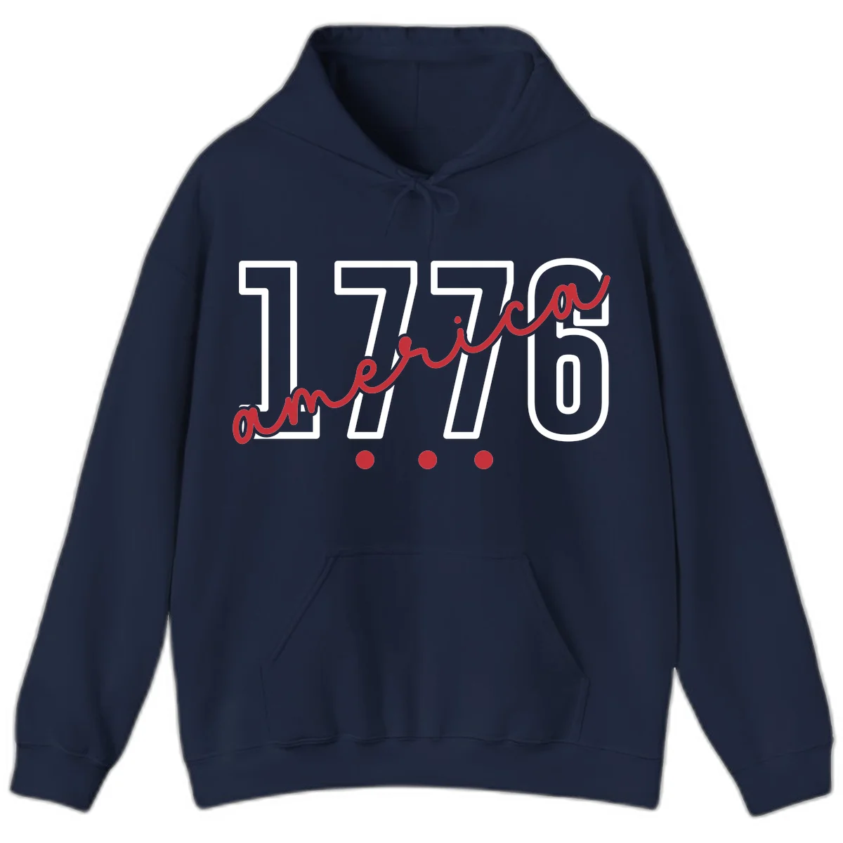 America Script Hoodie in Navy