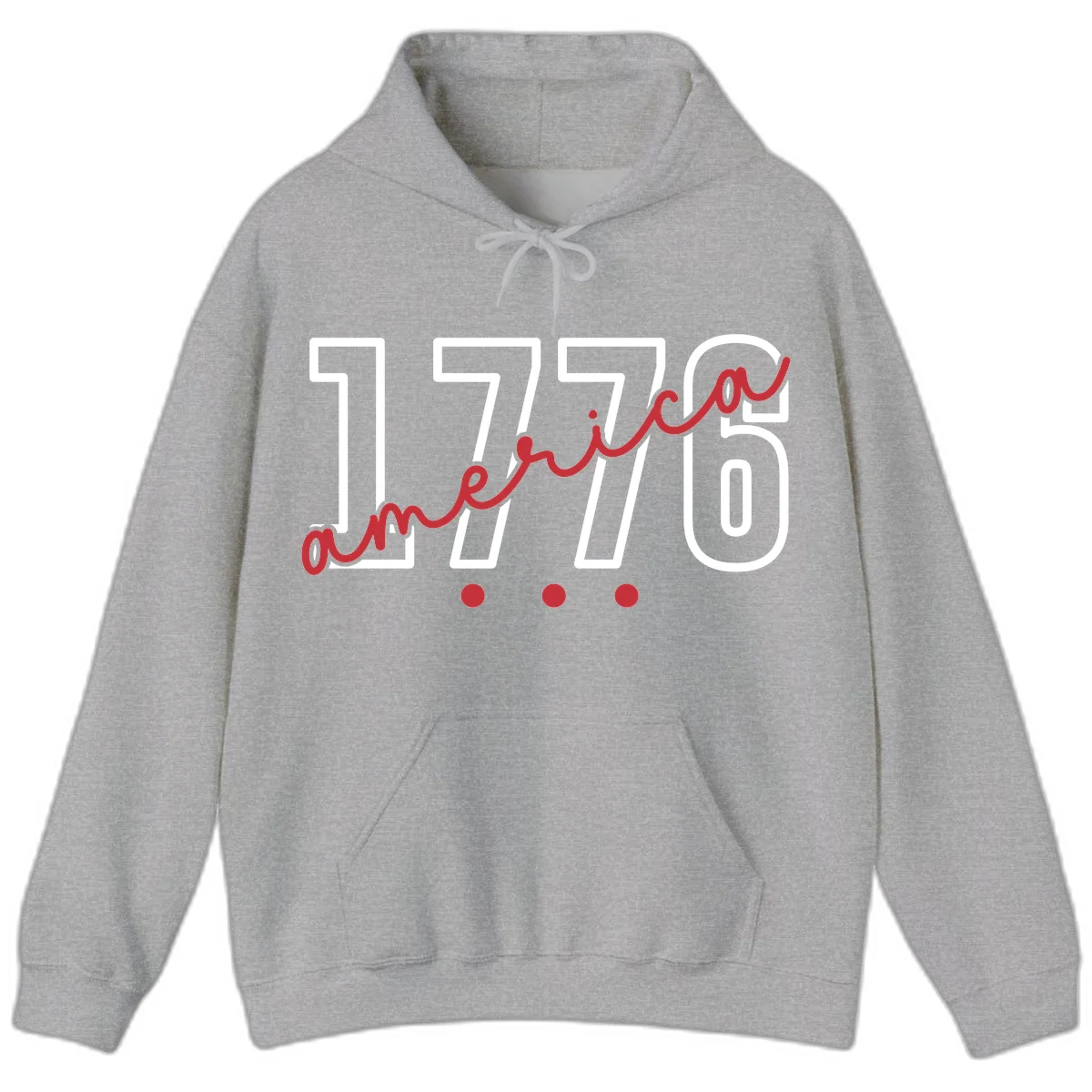America Script Hoodie in Sport Grey