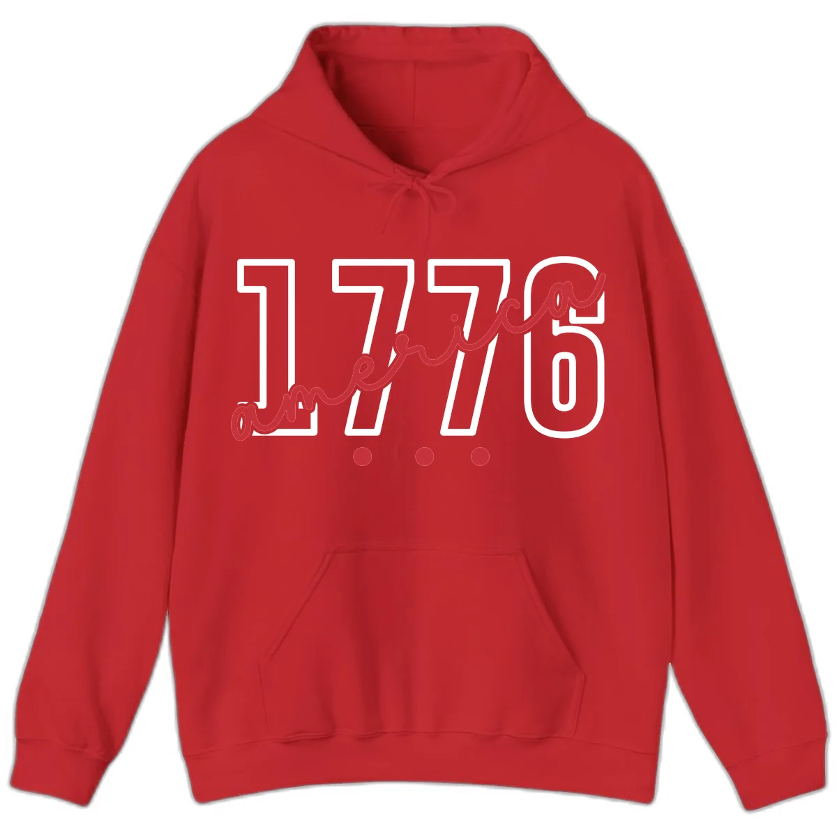 America Script Hoodie in Red