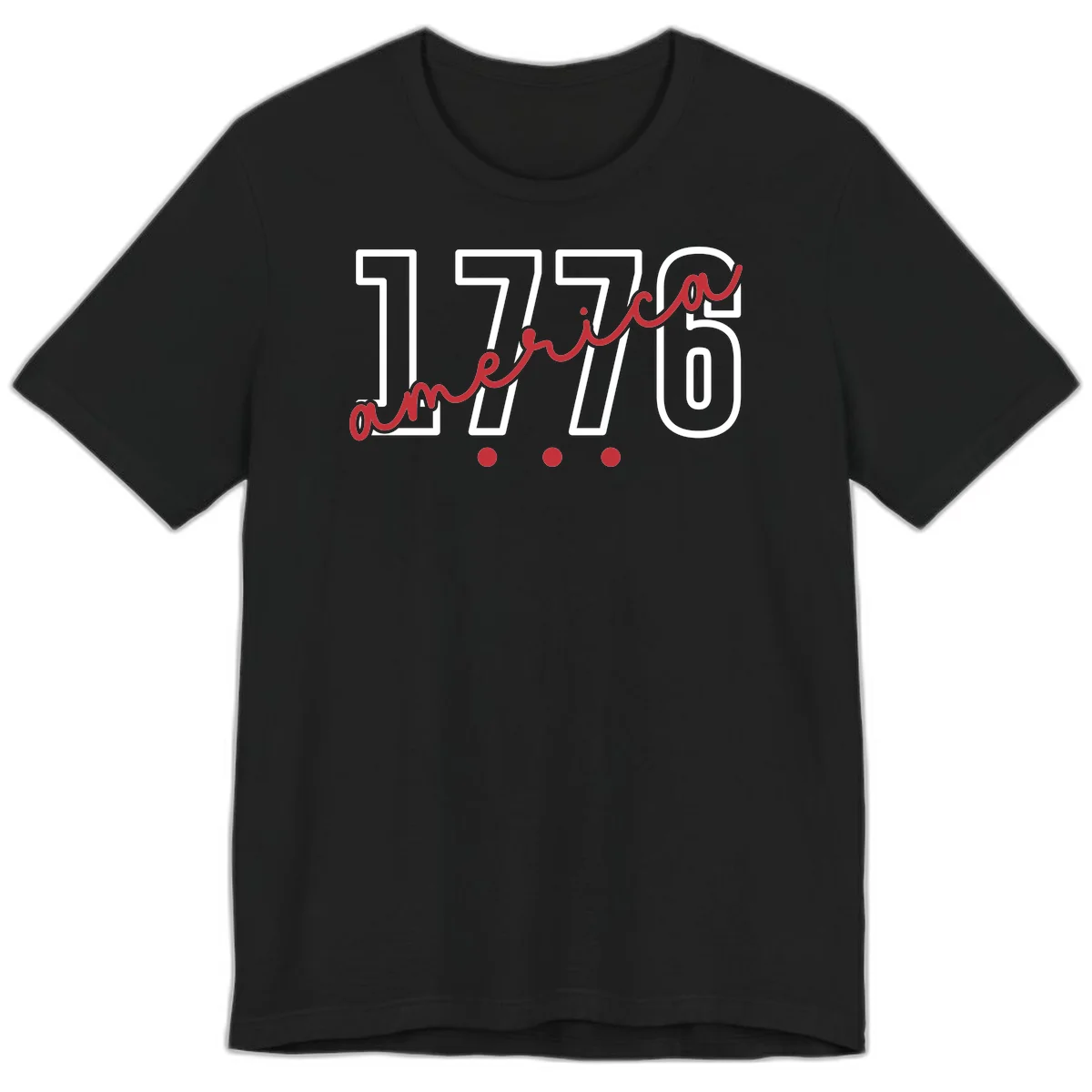 America Script Premium T-Shirt in Black