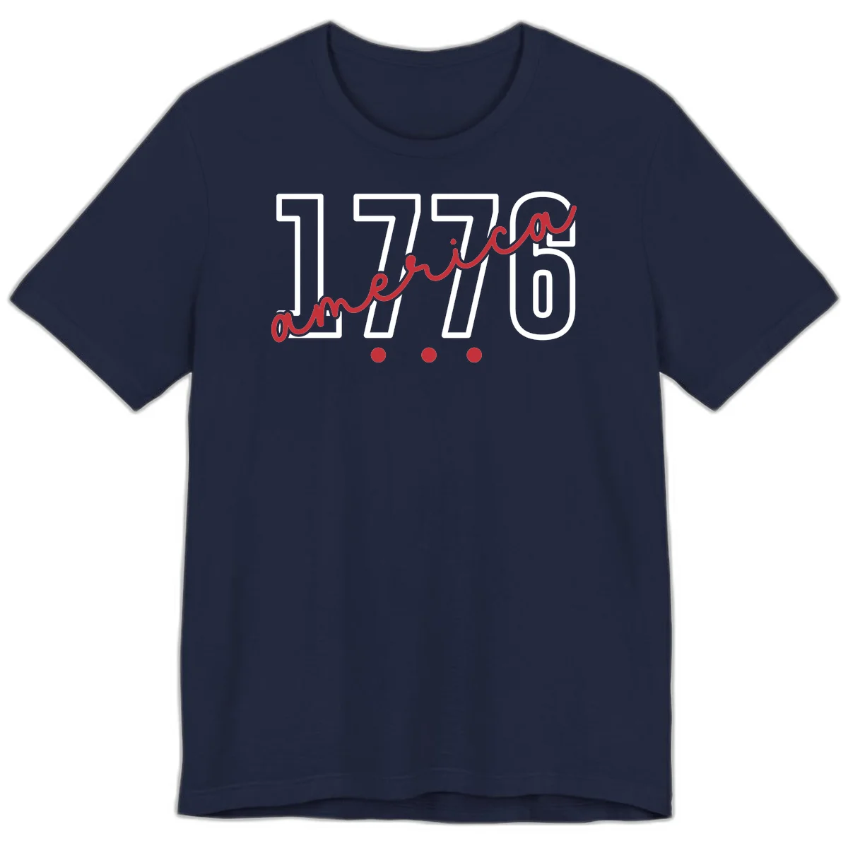 America Script Premium T-Shirt in Navy