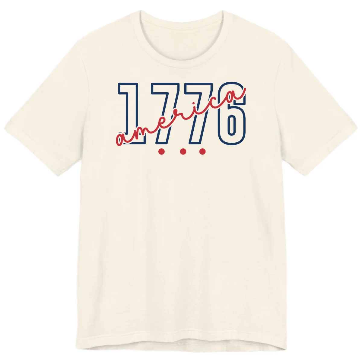 America Script Premium T-Shirt in Natural