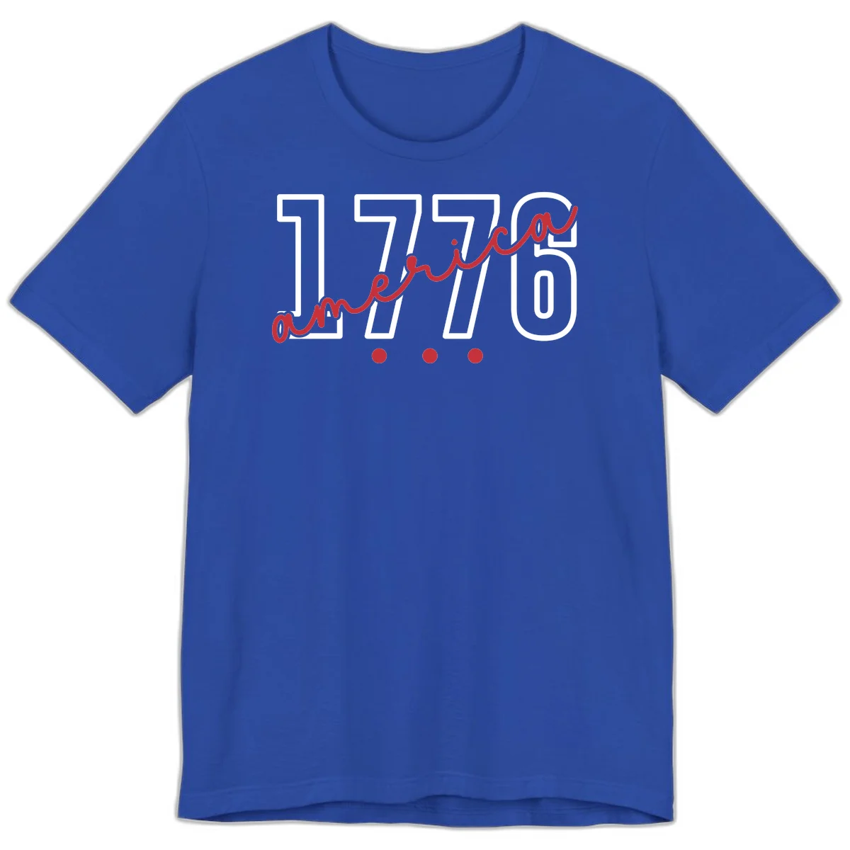 America Script Premium T-Shirt in True Royal