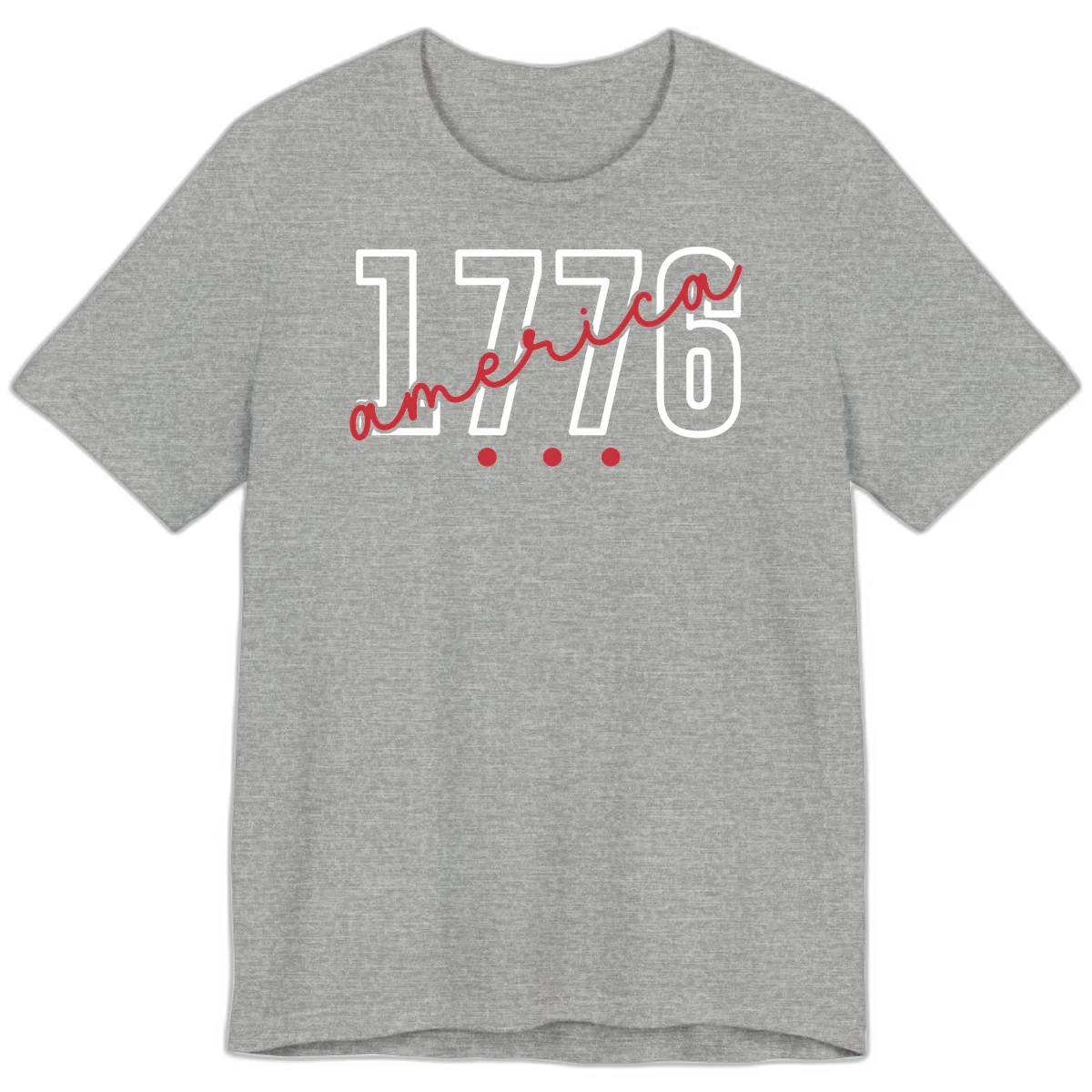 America Script Premium T-Shirt in Athletic Heather