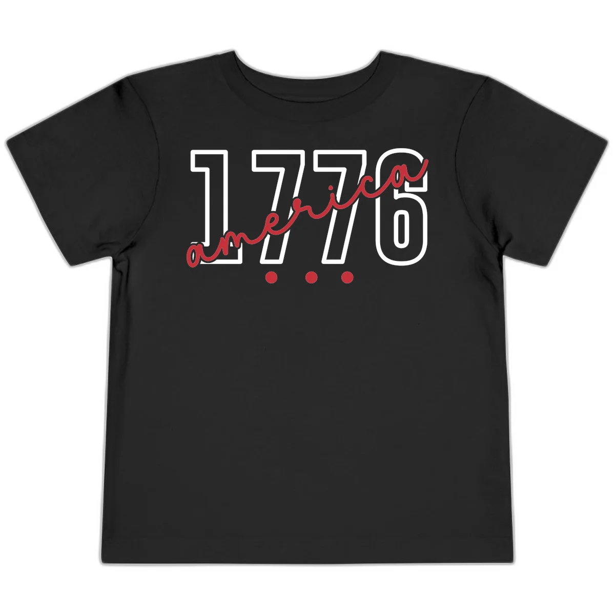 America Script Toddler T-Shirt in Black