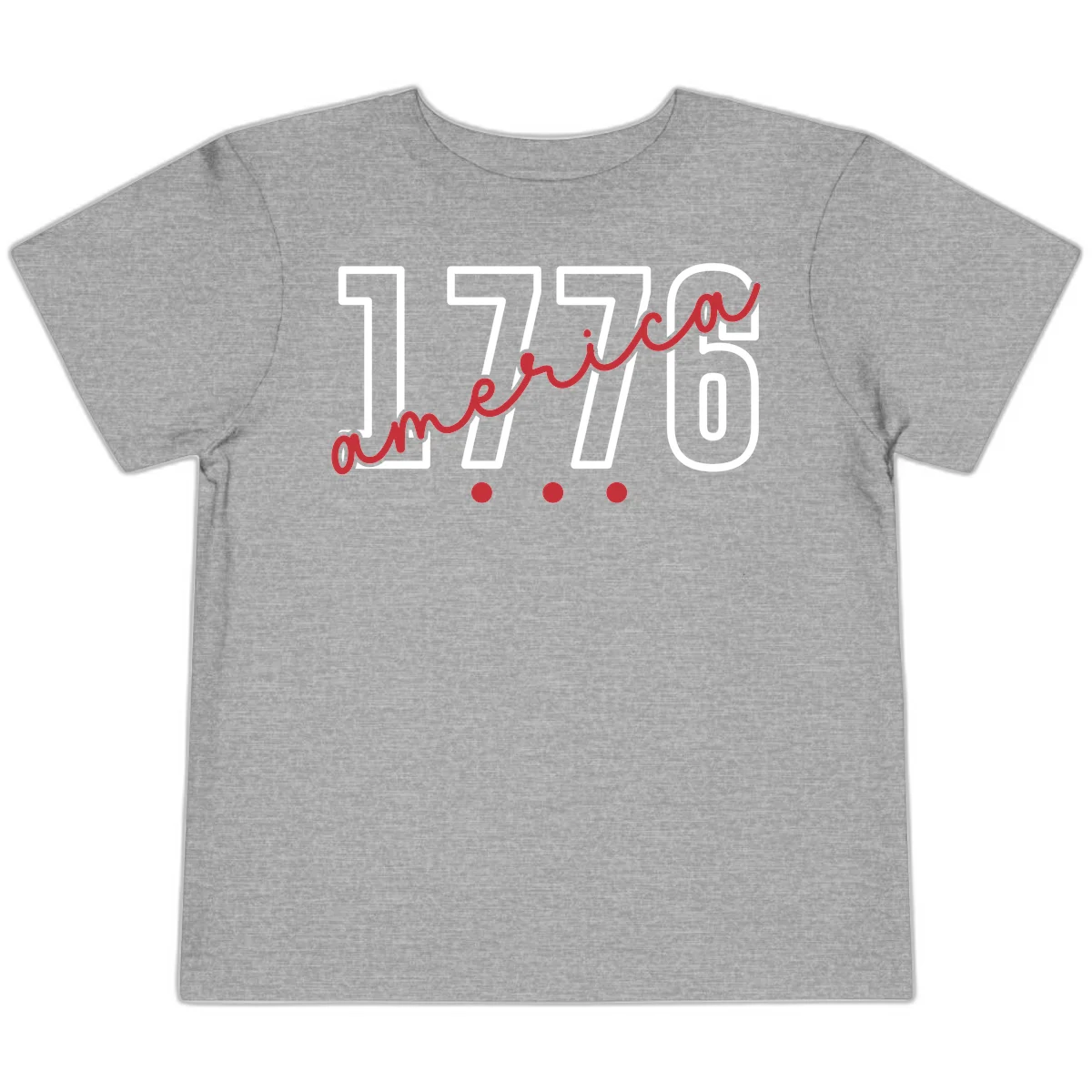 America Script Toddler T-Shirt in Athletic Heather