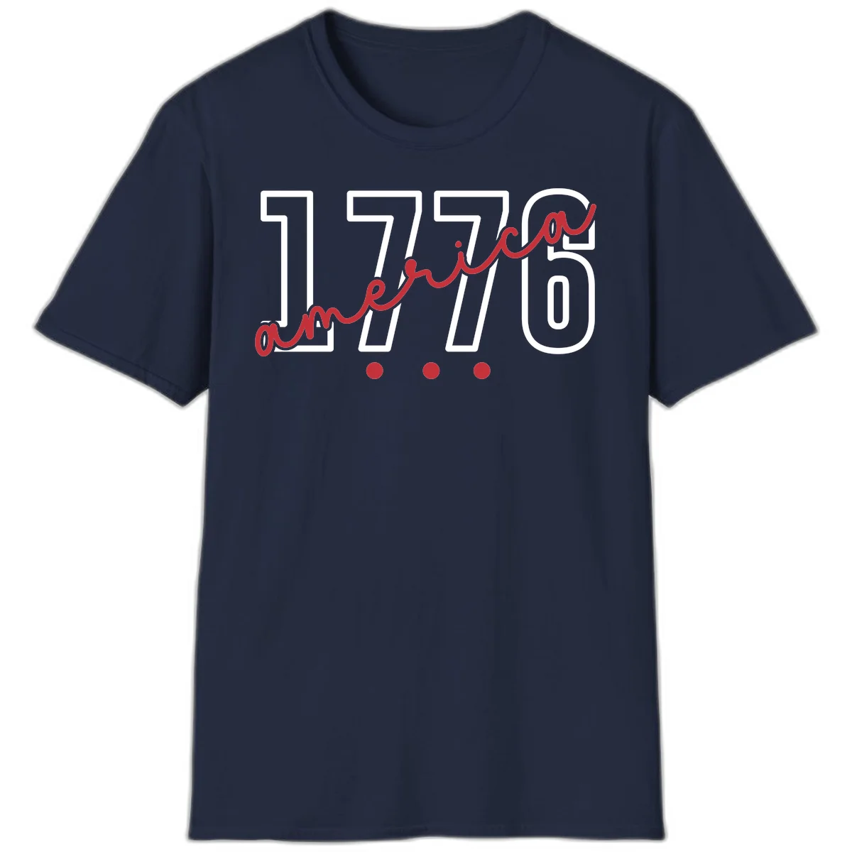 America Script T-Shirt in Navy