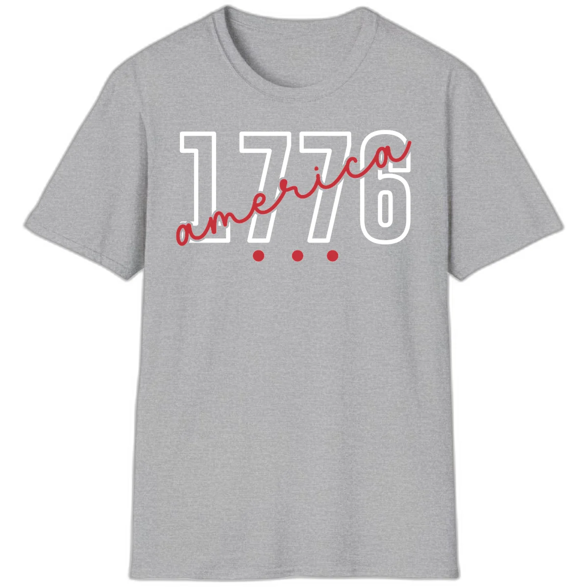 America Script T-Shirt in Sport Grey