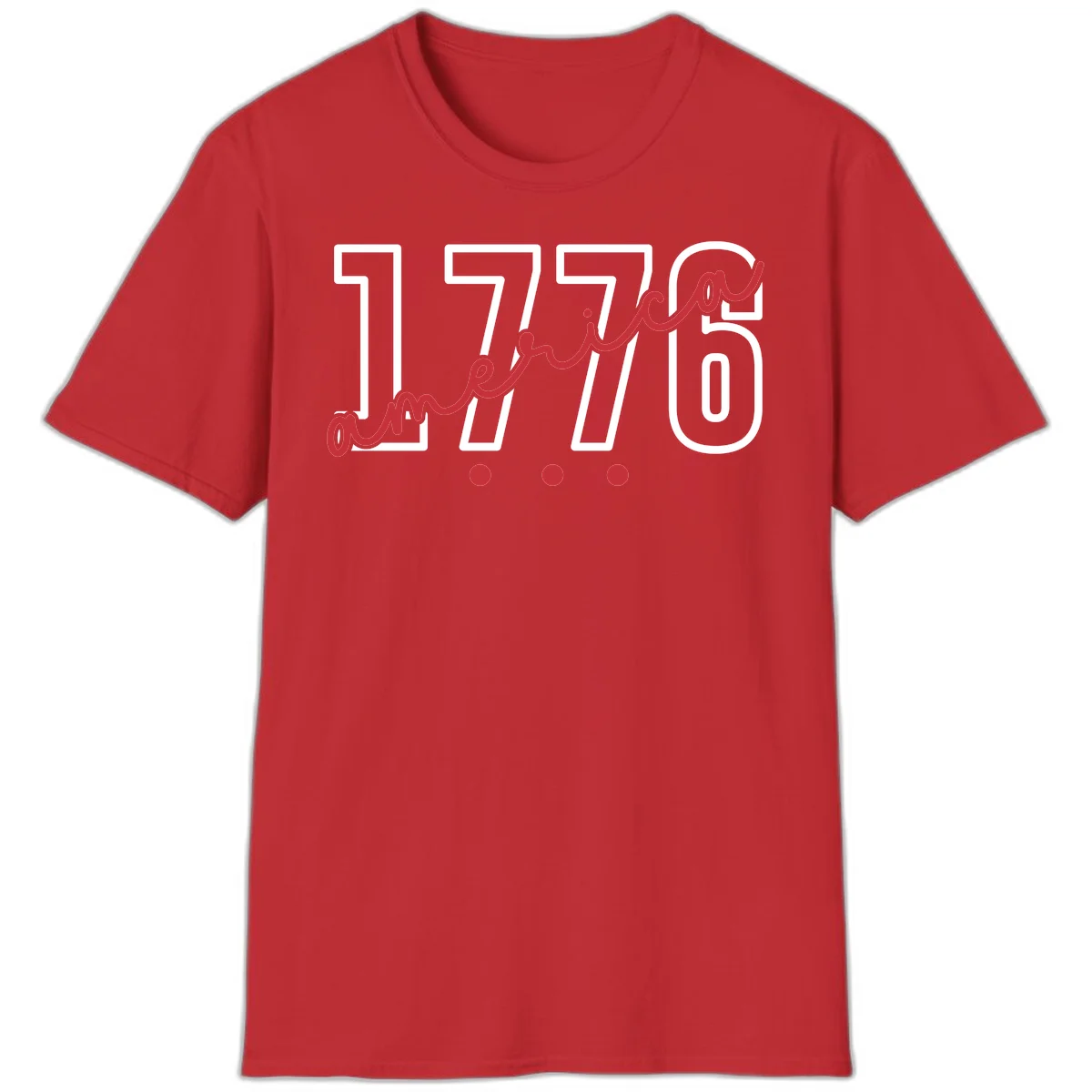 America Script T-Shirt in Red