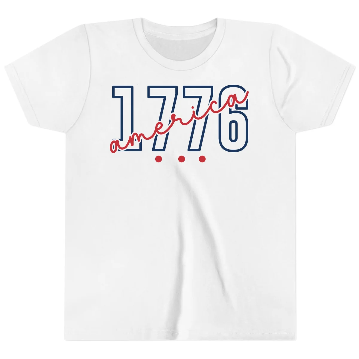 America Script Youth T-Shirt in White