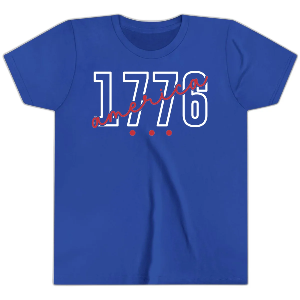 America Script Youth T-Shirt in True Royal