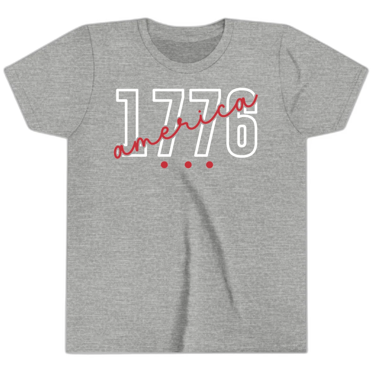 America Script Youth T-Shirt in Athletic Heather
