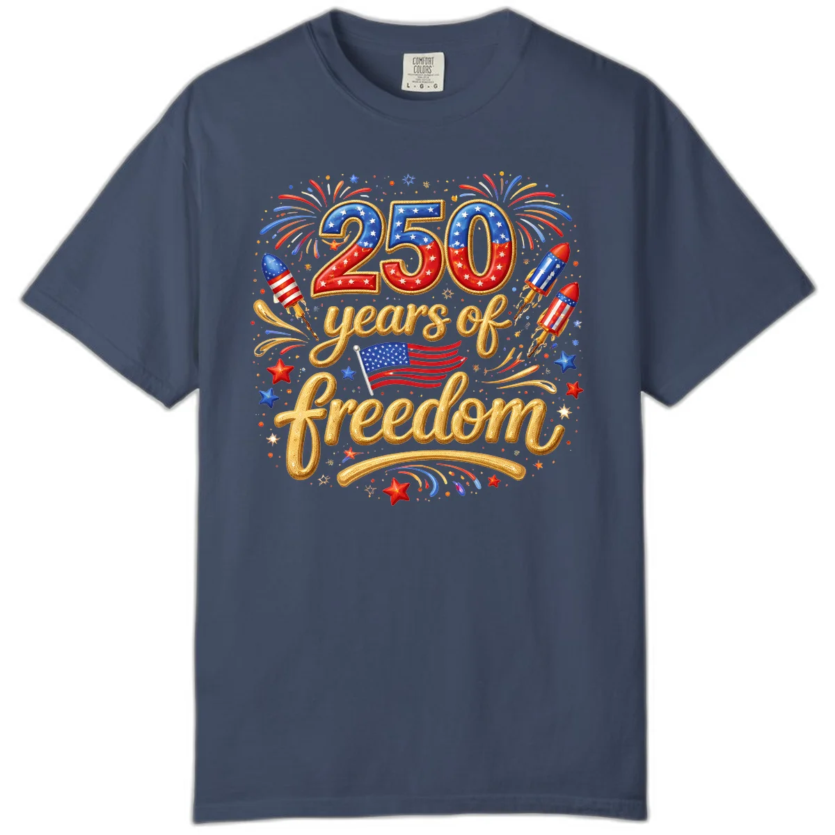 America 250th Anniversary Freedom Celebration Comfort Color in Midnight