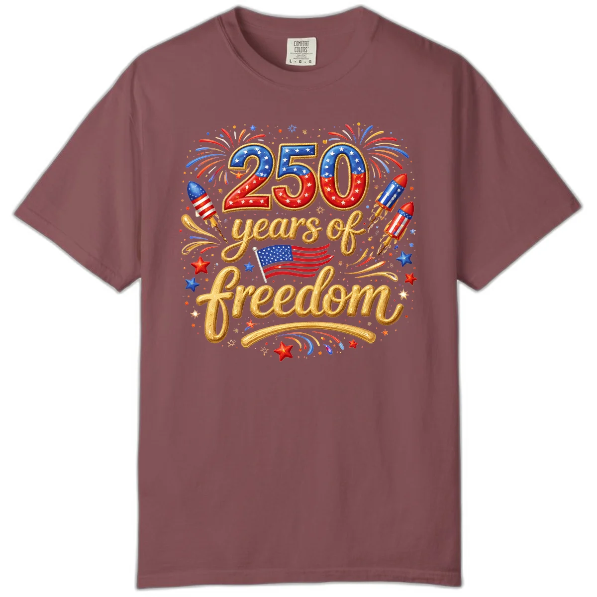 America 250th Anniversary Freedom Celebration Comfort Color in Brick